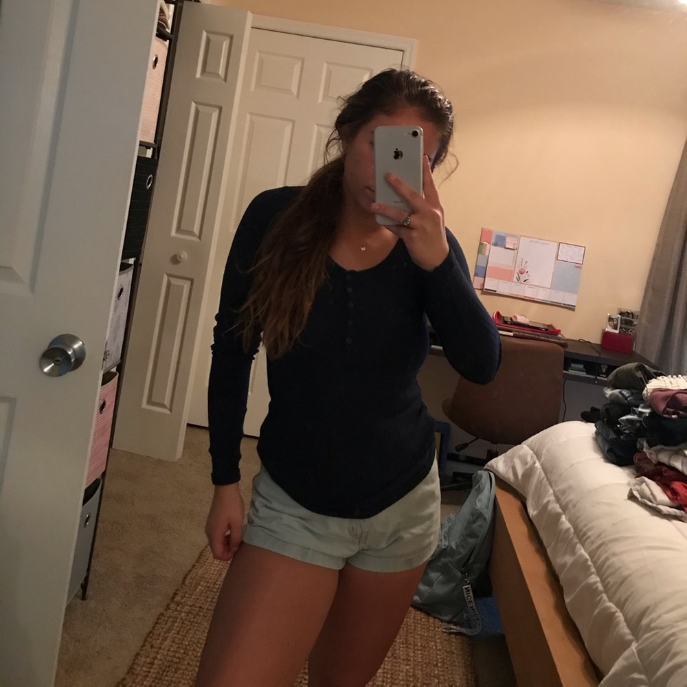 blue long sleeve